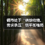 钢市处于“供给收缩、需求承压”弱平衡格局(图3) 钢市处于“供给收缩、需求承压”弱平衡格局(图3)