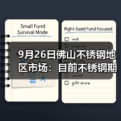 9月26日佛山不锈钢地区市场：目前不锈钢期货跌出15000，市场备货热情在减弱。（图3）