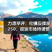 力源早评:伦镍反弹涨250,现货市场持谨慎心态(图1) 力源早评:伦镍反弹涨250,现货市场持谨慎心态(图1)