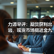 力源早评：期货获利出逃，现货市场挺进金九反而跌价？