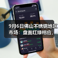 9月6日佛山不锈钢地区市场：盘面红绿相应，钢厂再度限价，价格两连跌。（图3）