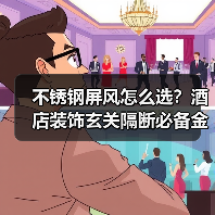 不锈钢屏风怎么选？酒店装饰玄关隔断必备金属制品推荐（图3）